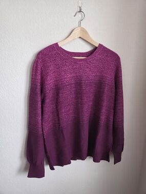 Gloria Vanderbilt Knit Sweater Dark Pink Ombre
